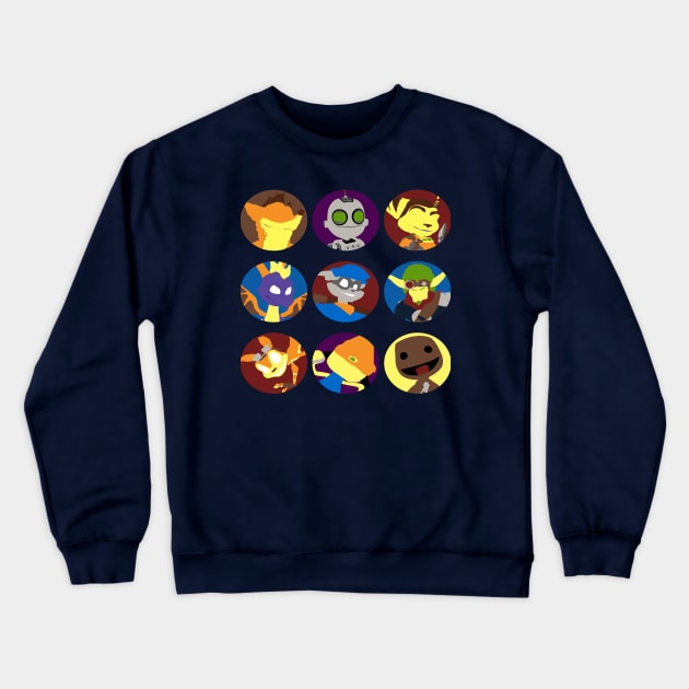 Fun Heroes Crewneck Sweatshirt by sullyink